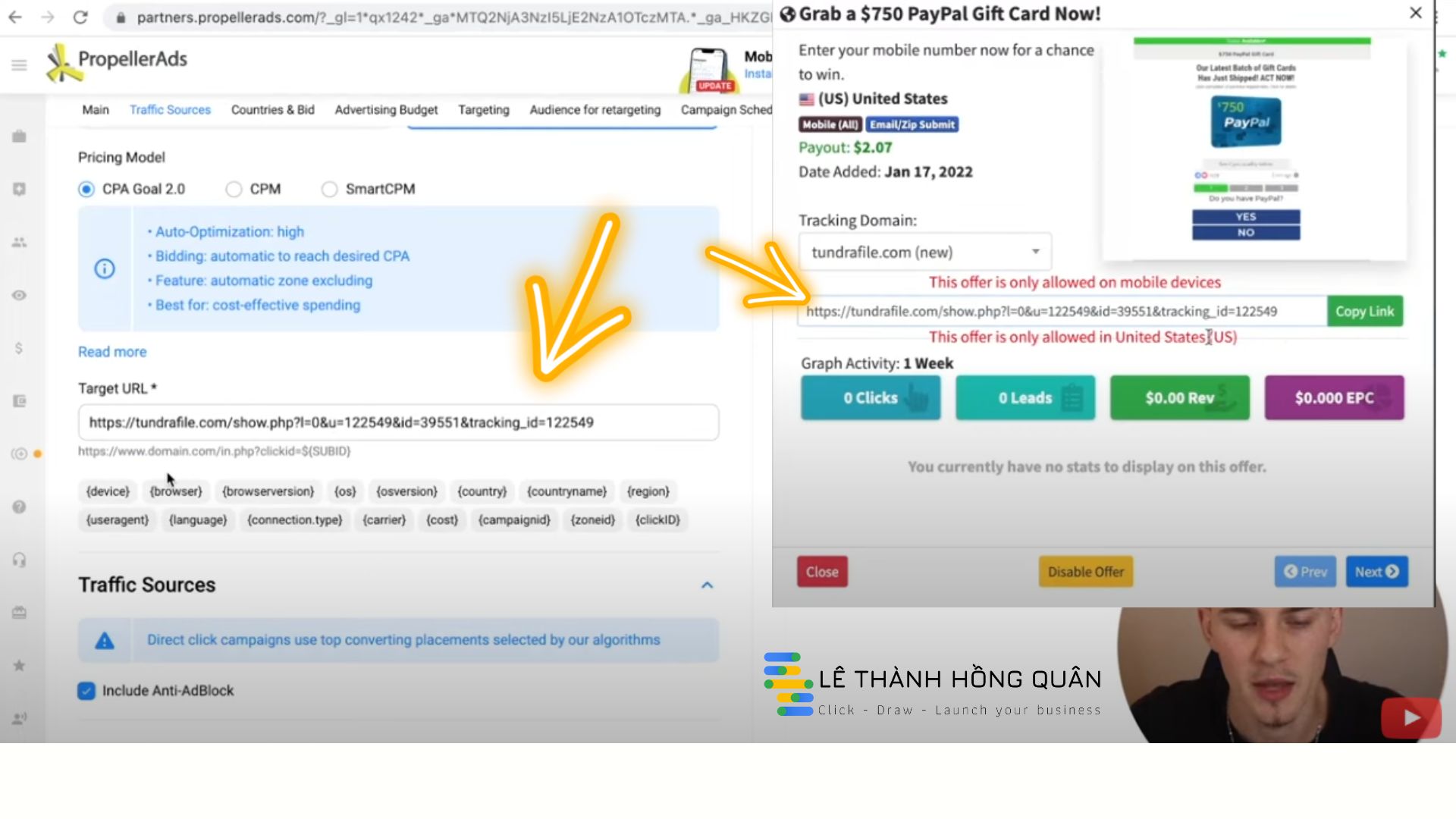 Hướng dẫn Kiếm 900 USD/ngày bằng cách sử dụng quảng cáo | Kiếm tiền online 2023, Lê Thành Hồng Quân