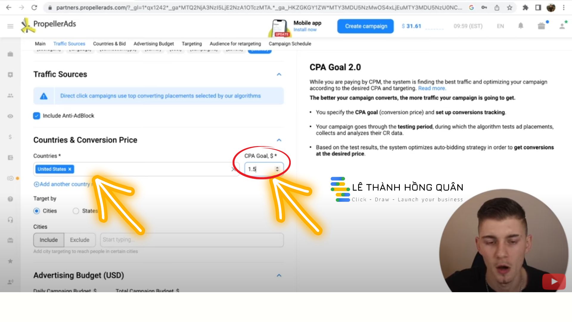 Hướng dẫn Kiếm 900 USD/ngày bằng cách sử dụng quảng cáo | Kiếm tiền online 2023, Lê Thành Hồng Quân