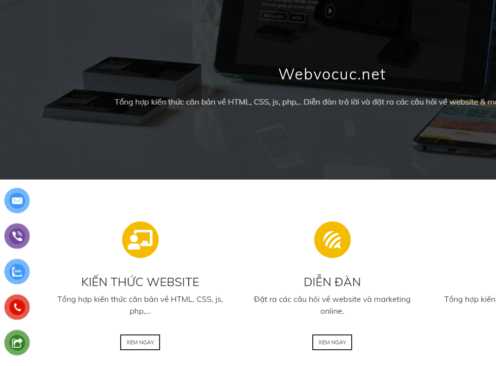 Hướng dẫn tạo nút gọi điện nhắn tin nhanh zalo viber facebook messenger